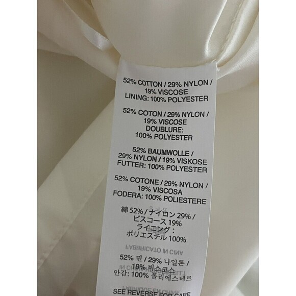 Jcrew Collection Sz 6 Short Ivory Lace Skater Skirt Ruffle Hem Pearl Details - Picture 6 of 7